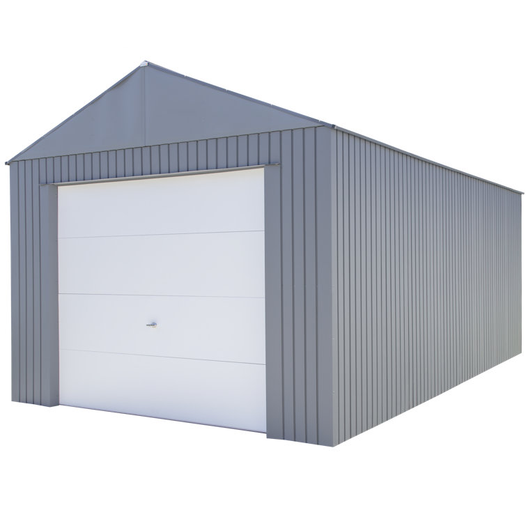 Sojag Everest12 Ft W X 15 Ft D Metal Garage Shed Wayfair