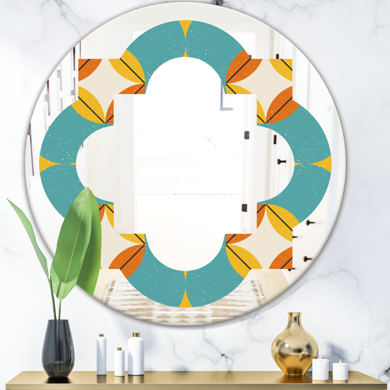 East Urban Home Quatrefoil Diamond Iv Cottage Americana Frameless Wall Mirror Wayfair