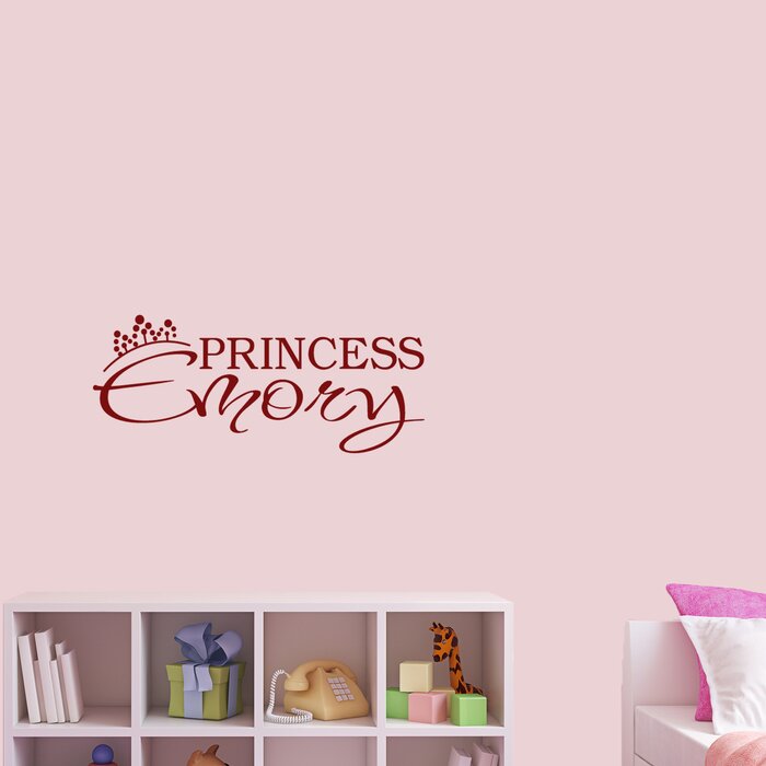 Custom Personalised Princess Name Wall Stickers Vinyl Decals Nursery Kids Decor