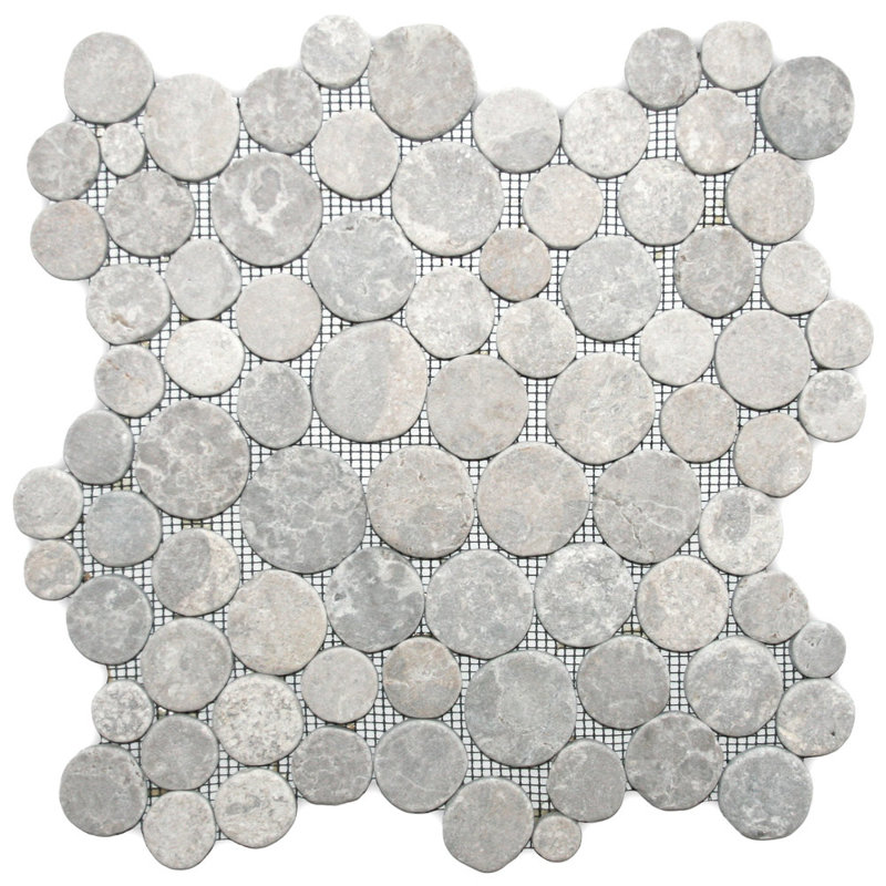 Cnktile Desna Random Sized Natural Stone Mosaic Tile In Light Gray Cnktile Desna Random Sized Natural