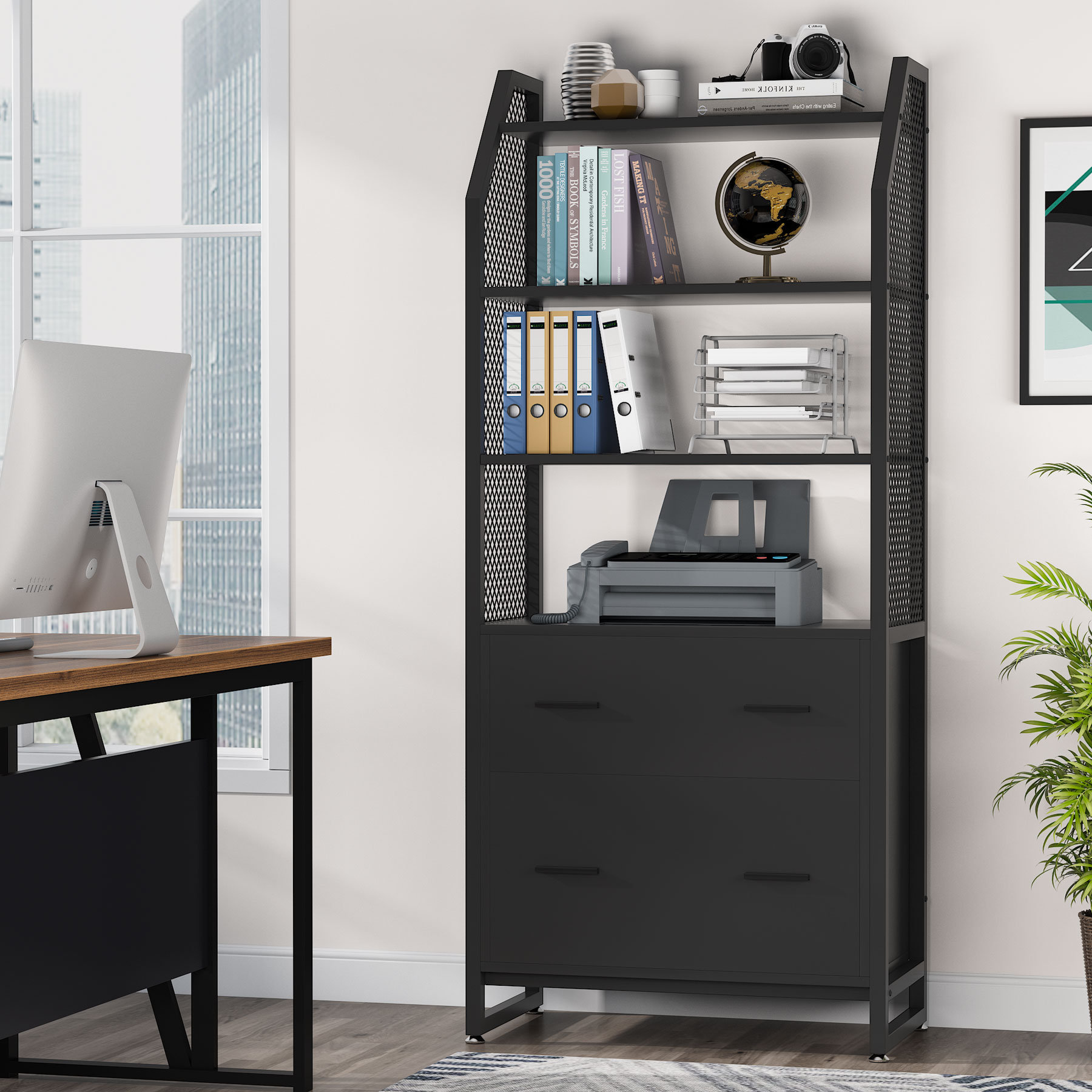 Inbox Zero Indira 23.62'' Wide 2 Drawer Steel Vertical Filing