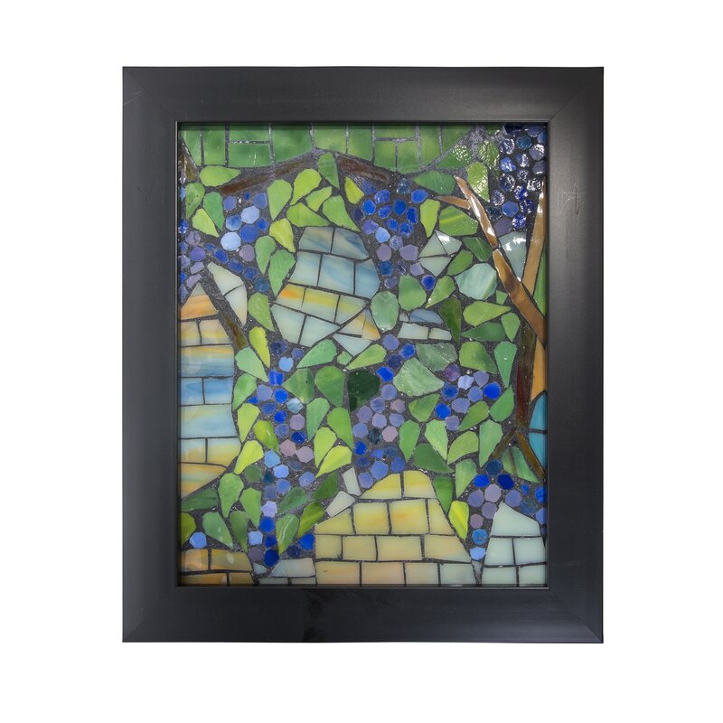 Mosaic Glass Wall Art - Grapevine Mosaic Art Glass Wall Décor