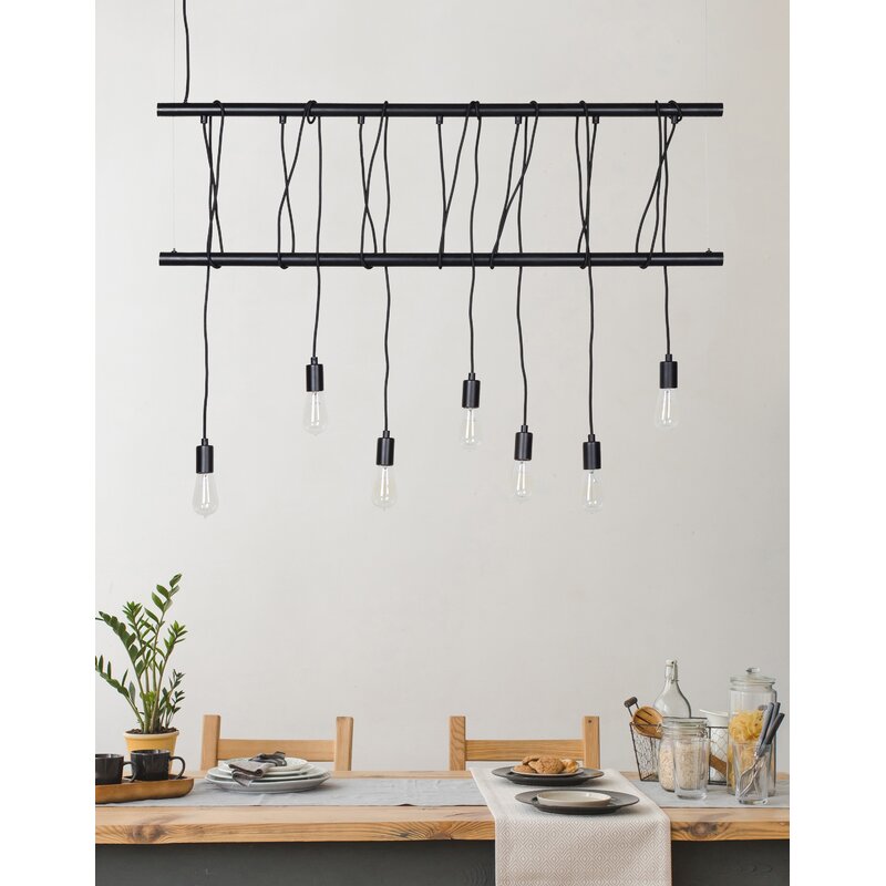 Williston Forge Weber 7 Light Kitchen Island Linear Pendant Wayfair