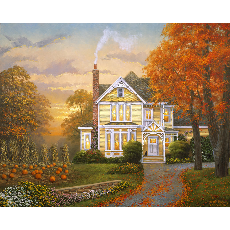 Hadleyhouseco Autumn Evening By Keith Brown Painting Print On
