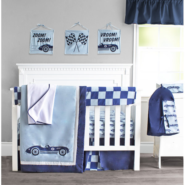 race car baby bedding
