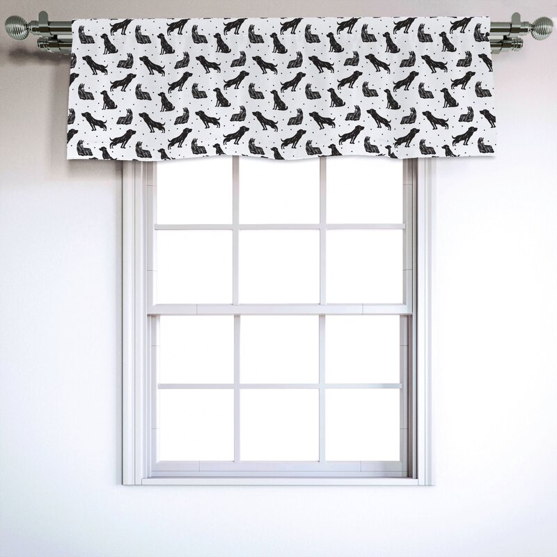 East Urban Home Dog Lover 54 Window Valance Wayfair