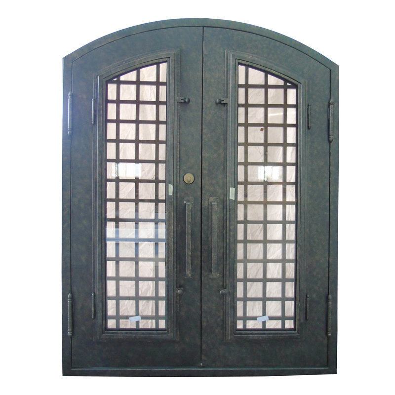 Aleko Woven Prehung Front Entry Door With Arched Top Frame And