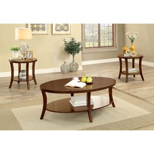 Ohlman Transitional 3 Piece Coffee Table Set