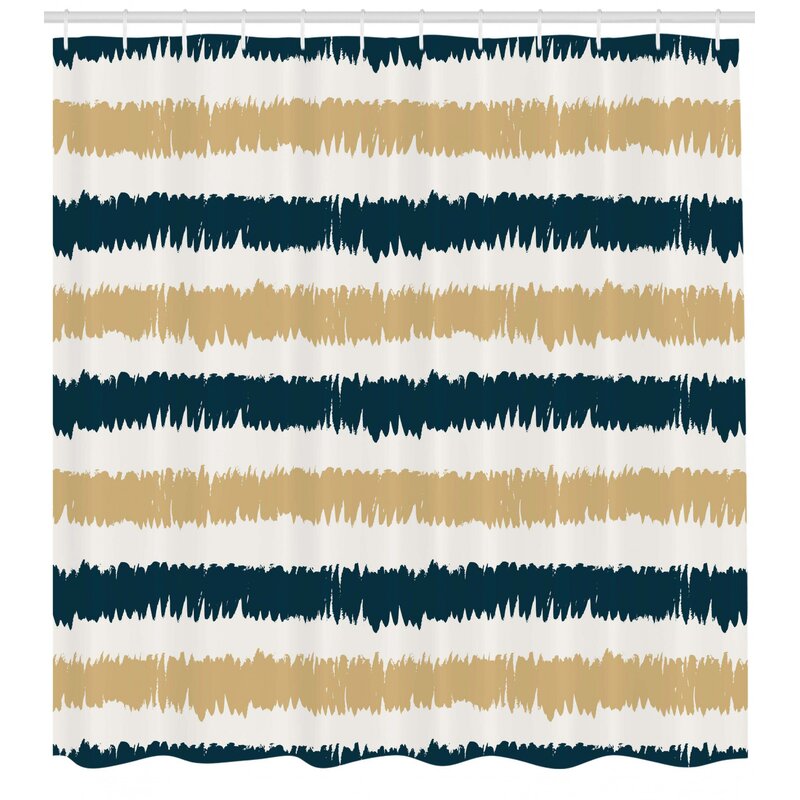 navy blue and yellow shower curtain