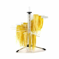 Allure Maek Pasta Drying Rack with 10 Bar Handles Collapsible Household Noodle Dryer Rack Hanger White 