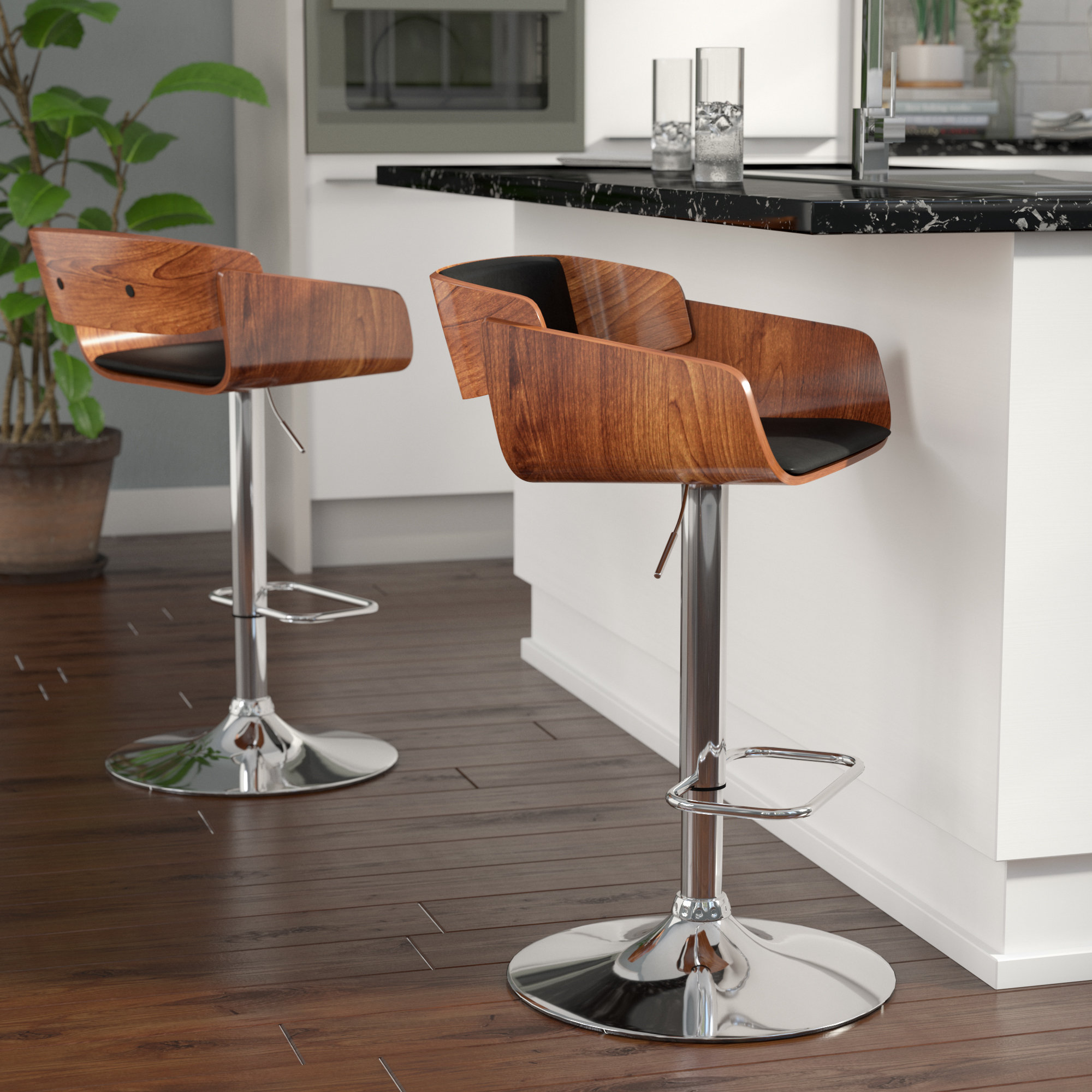 tan adjustable bar stools