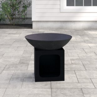 Isla Steel Charcoal/Wood Burning Fire Pit By Gardeco