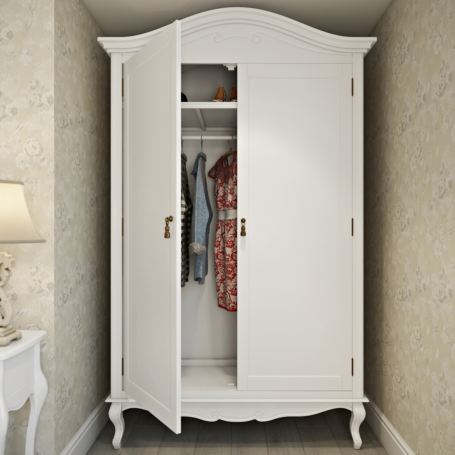Fleur De Lis Living Lemaire 2 Door Wardrobe Reviews Wayfair Co Uk