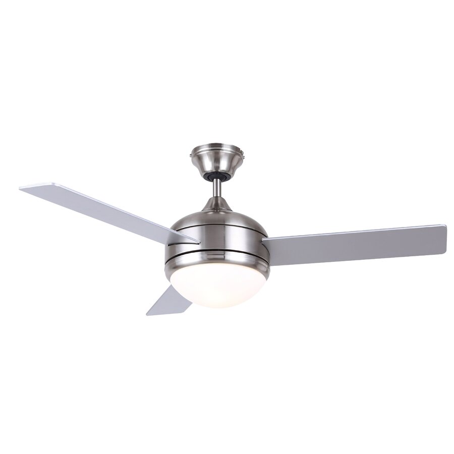 48" Dennis 3 - Blade Standard Ceiling Fan with Remote Control and Light Kit Included