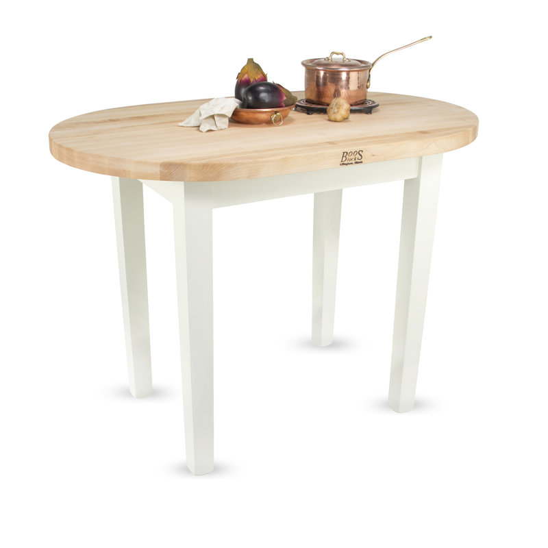 John Boos Eliptical C Table Prep Table With Butcher Block Top Reviews Wayfair