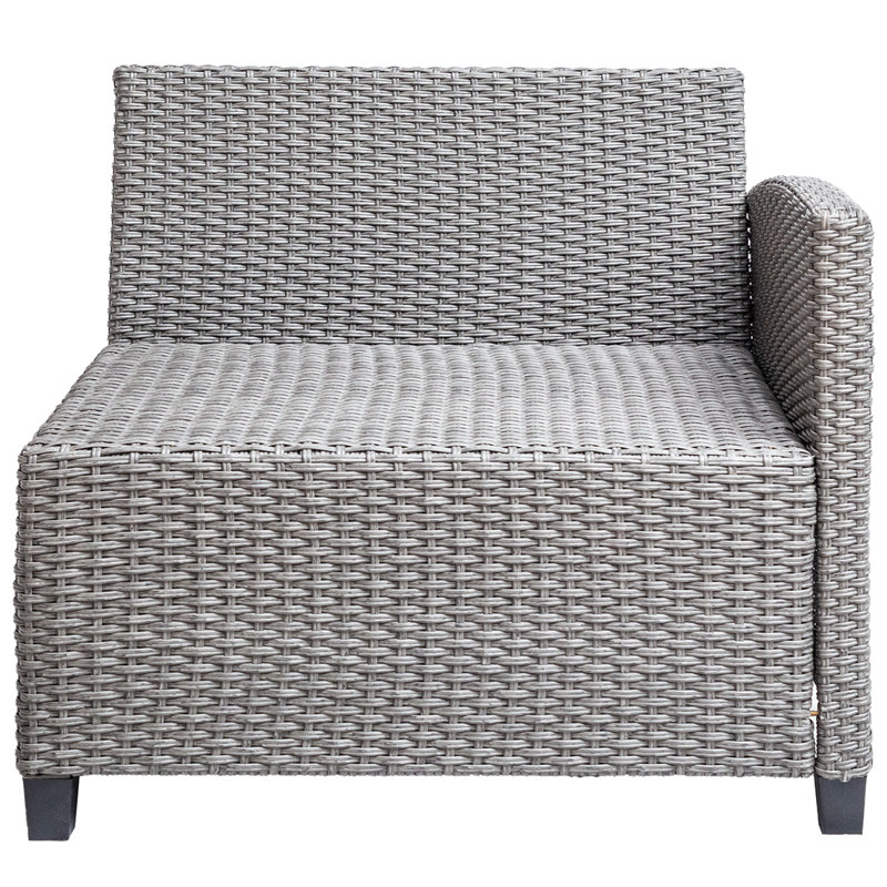 Red Barrel Studio 4 Piece Resin Wicker Patio Furniture Set With Round Table Grey Cushions Wayfair Ca