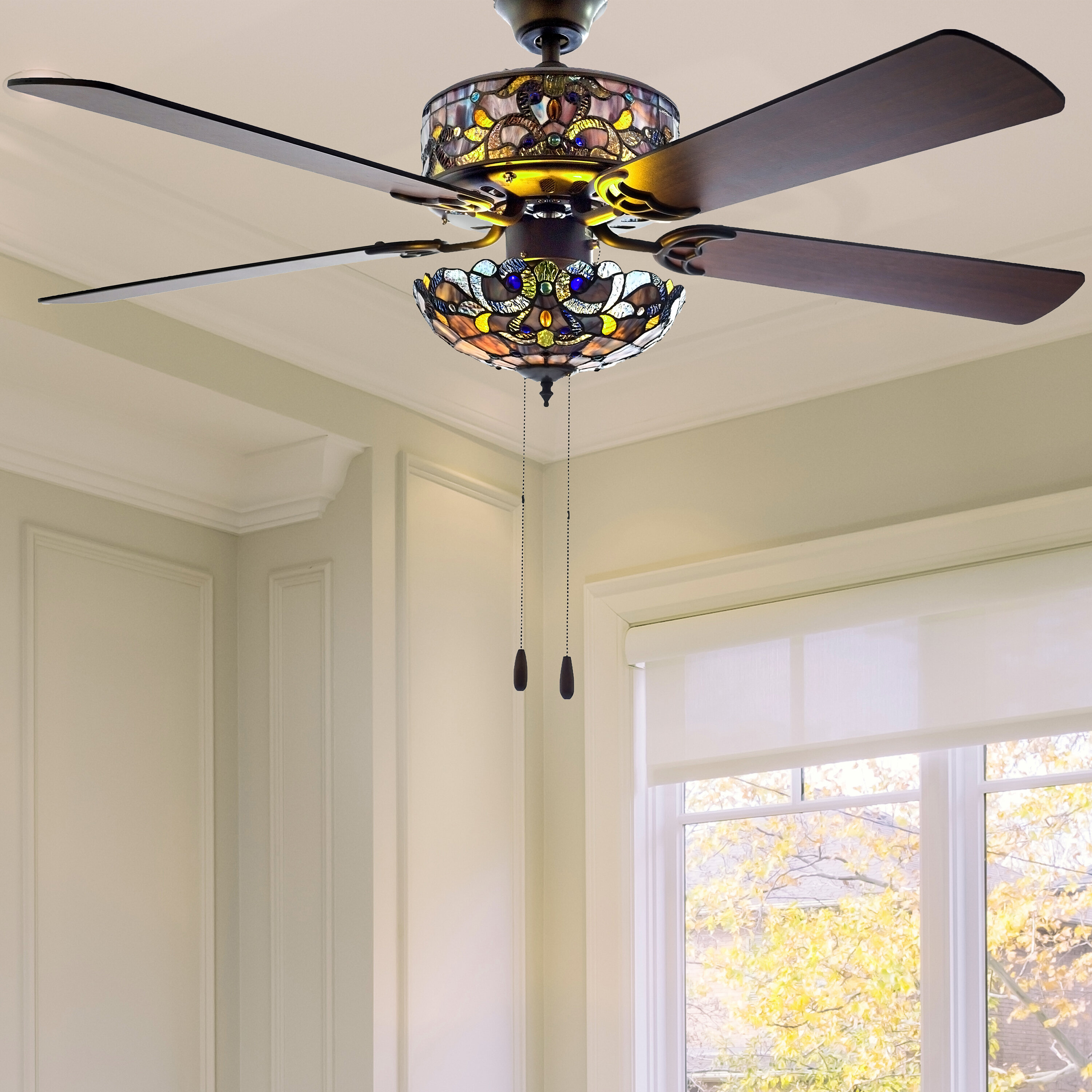 Astoria Grand 52 Nevels 5 Blade Ceiling Fan Light Kit Included