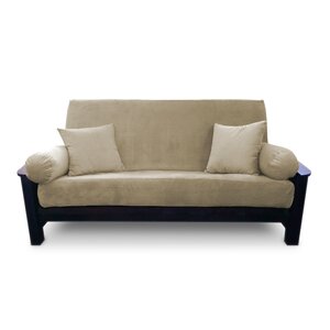 Simoes Solid Box Cushion Futon Slipcover