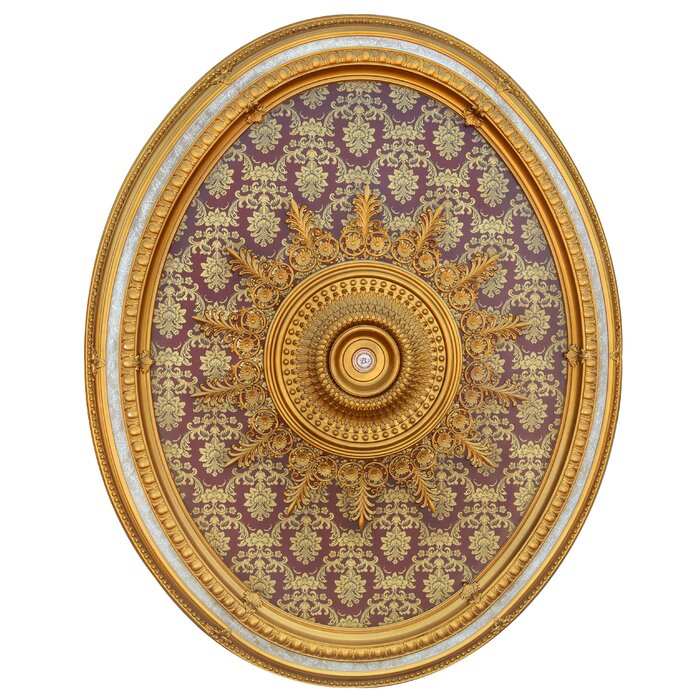 Brocade Oval Chandelier Ceiling Medallion