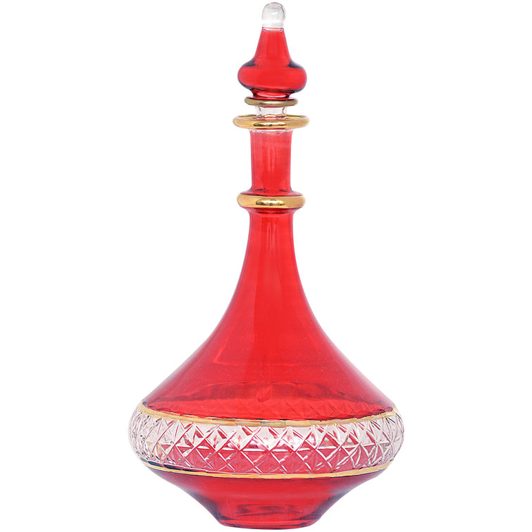 Egyptian Museum Red 5'' Glass Decorative Bottles Wayfair