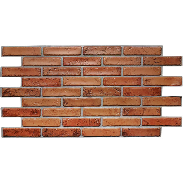 Ornamental Brick Timber Oak Pvc 3d Wall Panels Interior