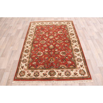 George Oliver One Of A Kind Mceachern Hand Knotted Yellow Black Red 8 3 X 9 1 Wool Area Rug Wayfair