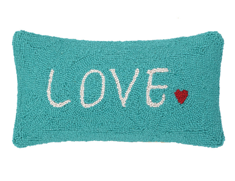 Peking Handicraft Love Heart Hook Wool Lumbar Pillow & Reviews Wayfair