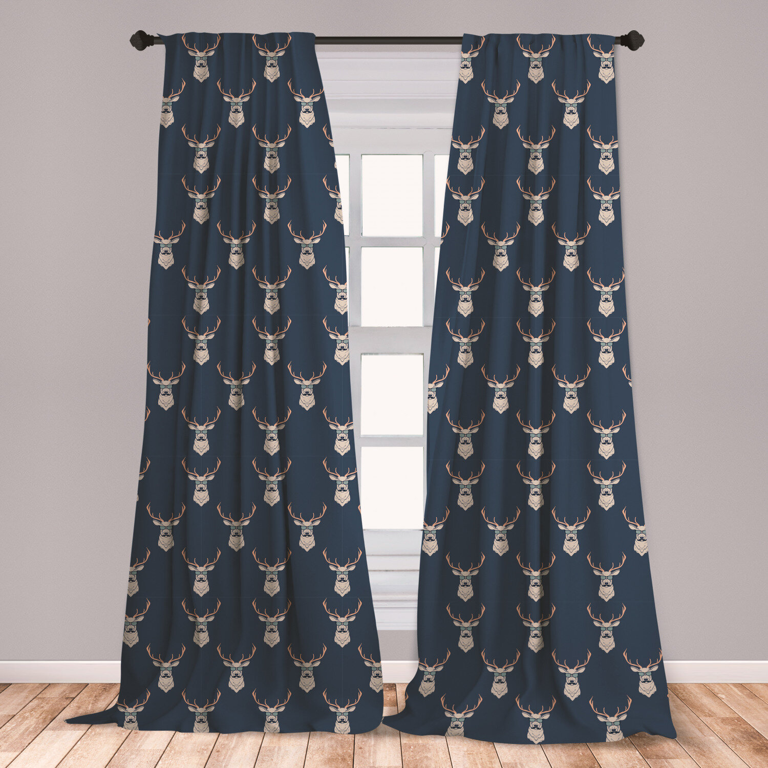 East Urban Home Ambesonne Deer Window Curtains