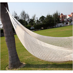 Go to store & view more images Lisa Double Tree White Cotton Hammock by Freeport Park