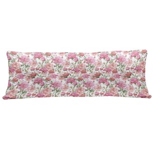Reversible Soft Pillow Cover Case: Zippered Purple Floral Design Pink Orange