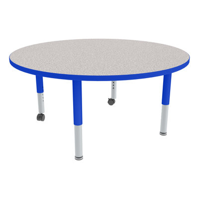 (incomplete)Round Preschool Collaborative Adjustable Height Circular Activity Table with Casters