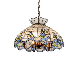 Roseborder Ice 5-Light Bowl Pendant