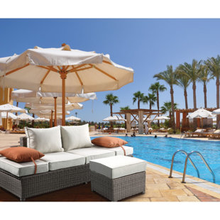 Go to store & view more images Braxten Resin Wicker and Aluminum Patio Sofa and Ottoman with Cushion by Brayden Studio