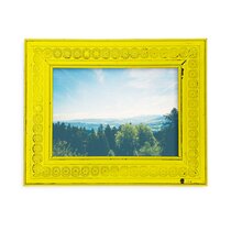 Yellow Picture Frame Set Of Six Painted Light Creamy Yellow
