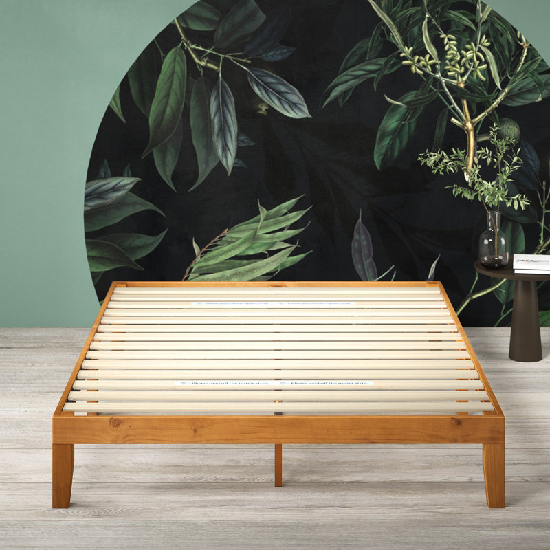 Jowita Wood Platform Bed Frame Size: Queen, Color: Natural Brown