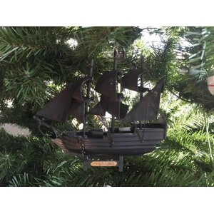 Galloway Wooden Flying Dutchman Pirates of the Caribbean Model Pirate Ship Shaped Ornament