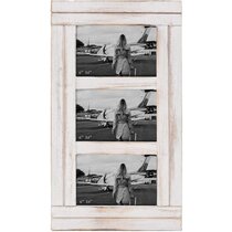 Beech Multi Aperture Photo Picture frame 8x16 Holds 4x6 photos