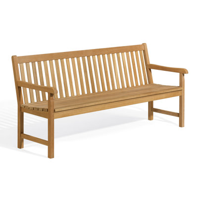 Harpersfield Rustic Natural Wood Garden Bench Beachcrest Home Size