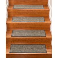 9"x 29" Handmade Stair Treads Carpet Serged Espresso Border Fuscaldo Sisal