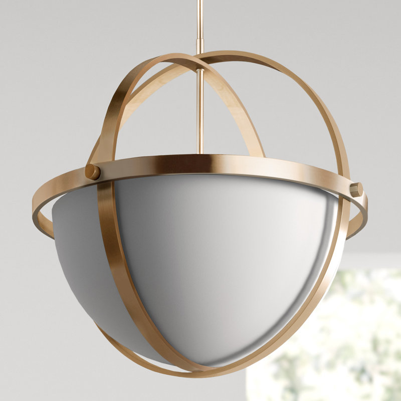 Allmodern Raine 3 Light Shaded Globe Chandelier Reviews Wayfair
