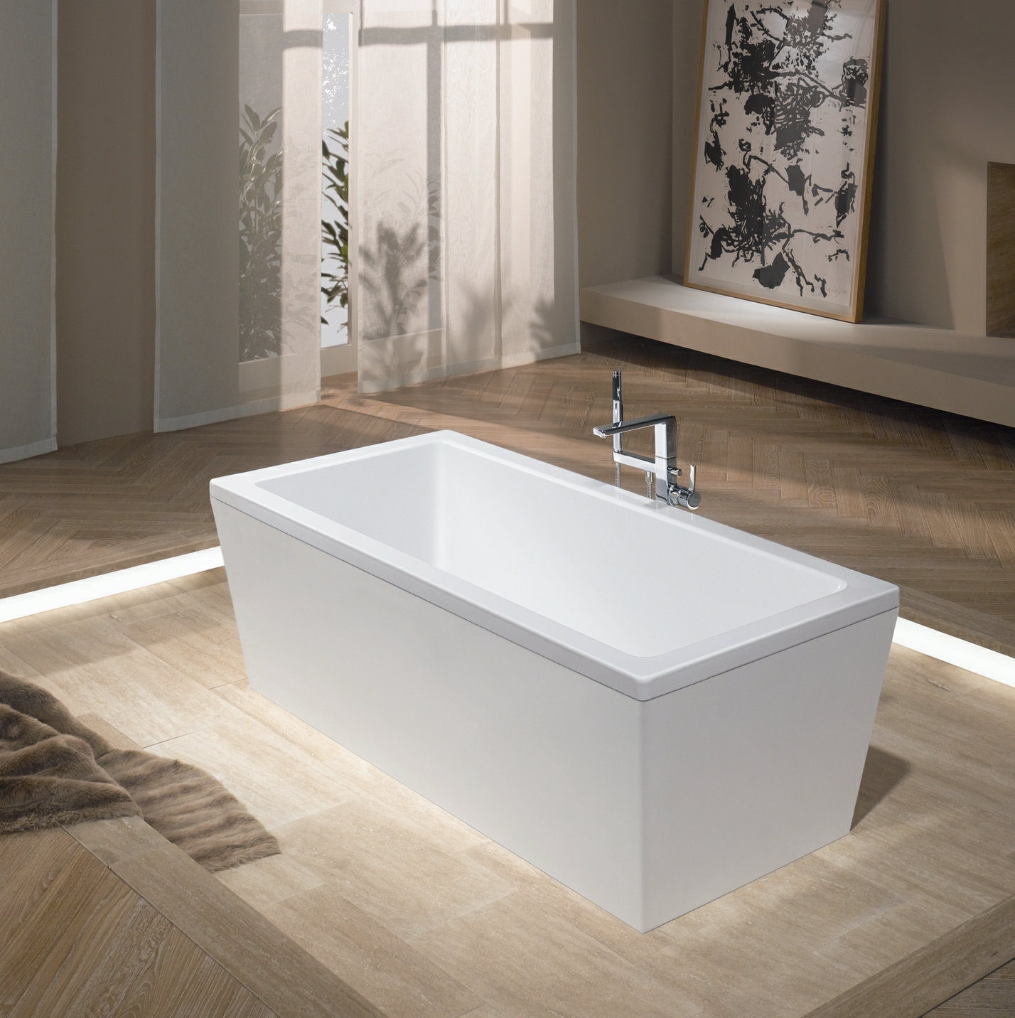 Kaldewei Conoduo 74.8031'' x 35.433'' Freestanding Soaking Porcelain