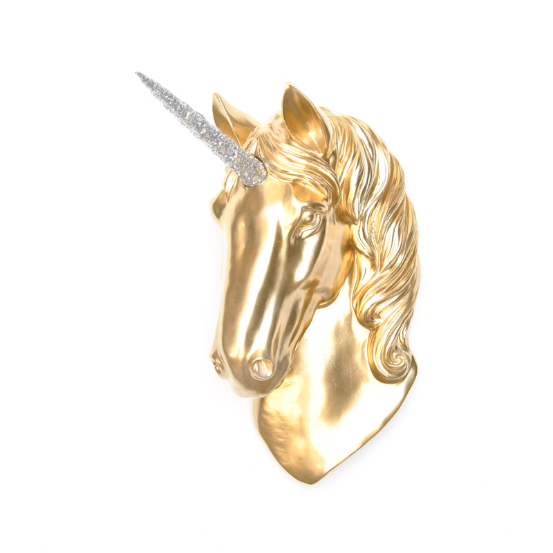 Ebern Designs Faux Taxidermy The Stirling Unicorn Head Fantasy