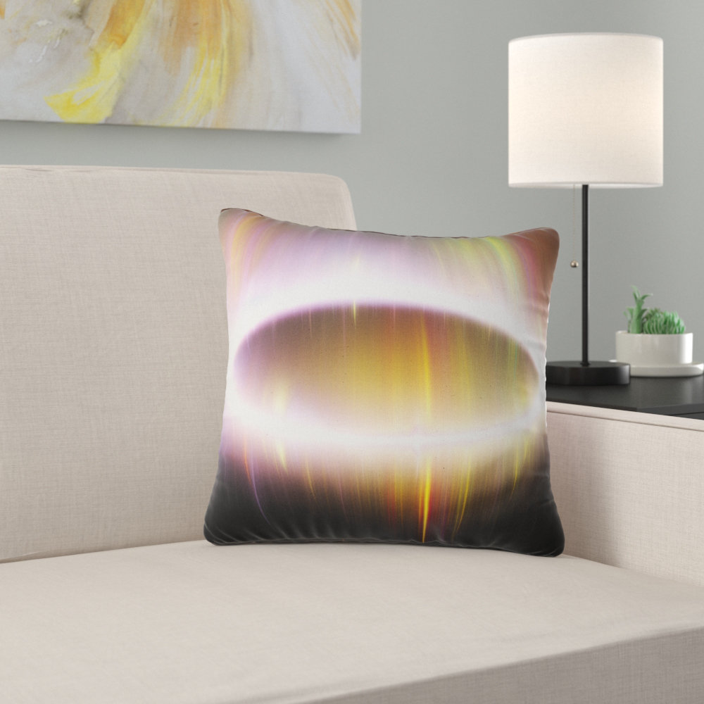East Urban Home Abstract Large Oval Of Northern Lights Pillow