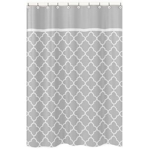Trellis Brushed Microfiber Shower Curtain
