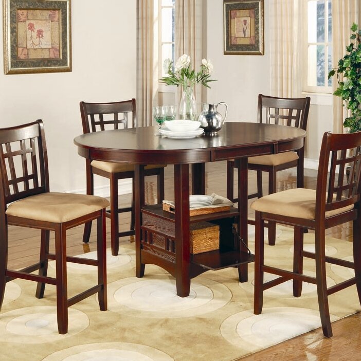 Lark Manor Dingler Bar Height Extendable Dining Set & Reviews | Wayfair