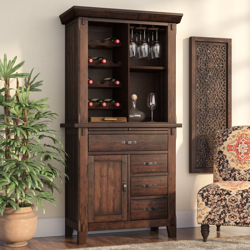 World Menagerie Eglantina Bar With Wine Storage Wayfair