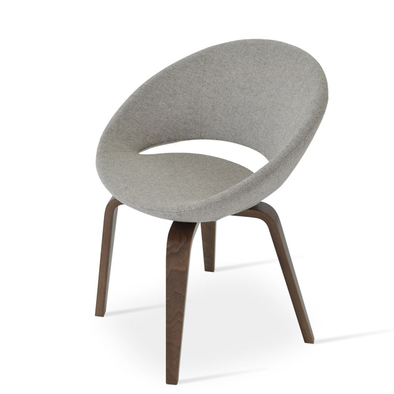 Sohoconcept Crescent Plywood 23 75 W Faux Leather Papasan Chair Wayfair