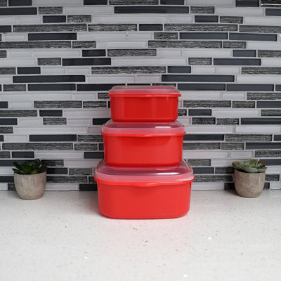 3 Container Food Storage Set Home Basics