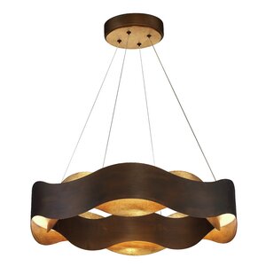 Bridget Metal Waves LED 1-Light Drum Chandelier