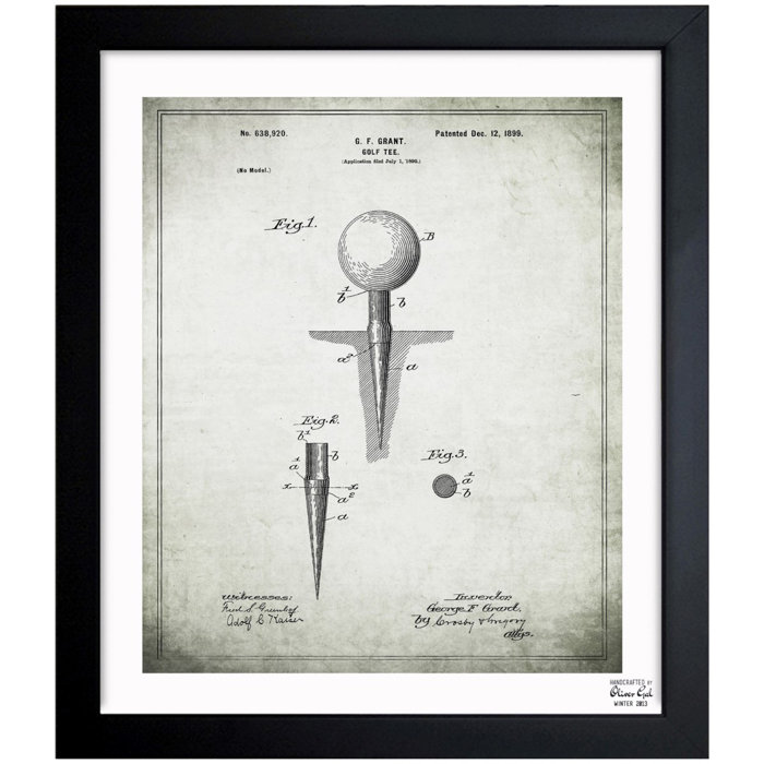 Oliver Gal Golf Tee 1988 Framed Graphic Art Reviews Wayfair